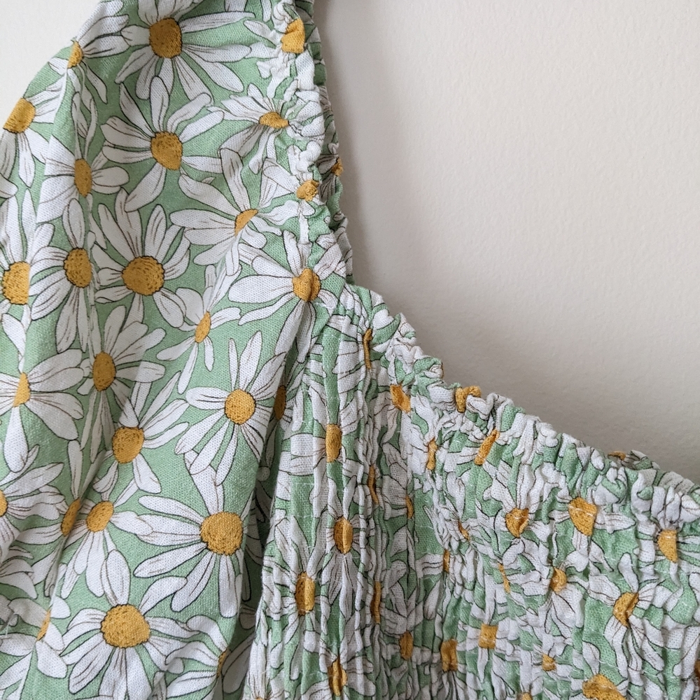 SOLD 🚨 ZARA Linen Blend Floral Mini Dress - Picture 4 of 5